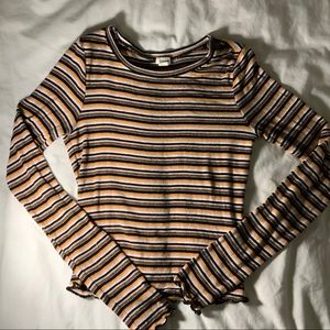 Striped Lettuce Edge Longsleeve